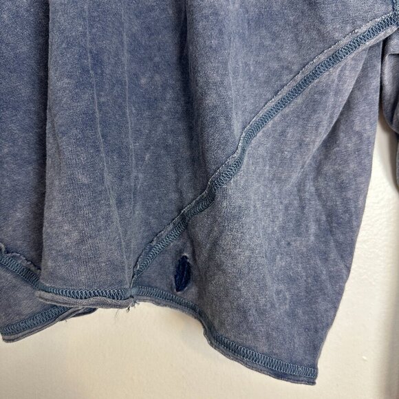 FREE PEOPLE Moon Rising Long Sleeve Top in Blue Size X-Small - Picture 4 of 7